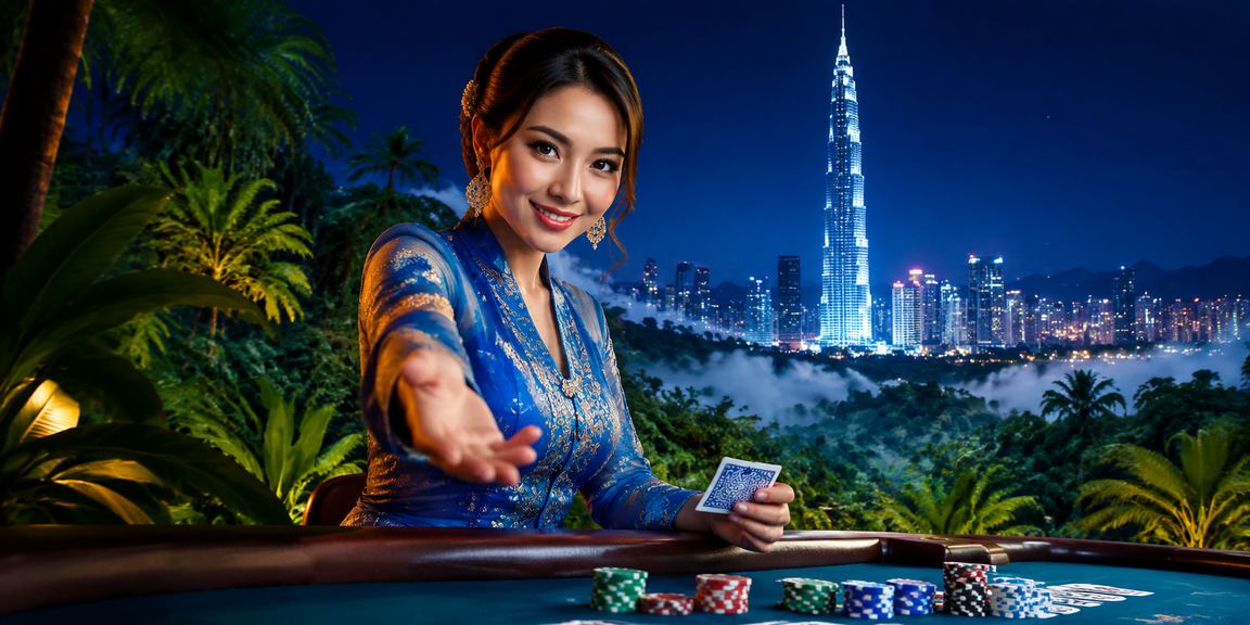 Pemain poker Kuala Lumpur berbaju kurung suasana tempatan Malaysia